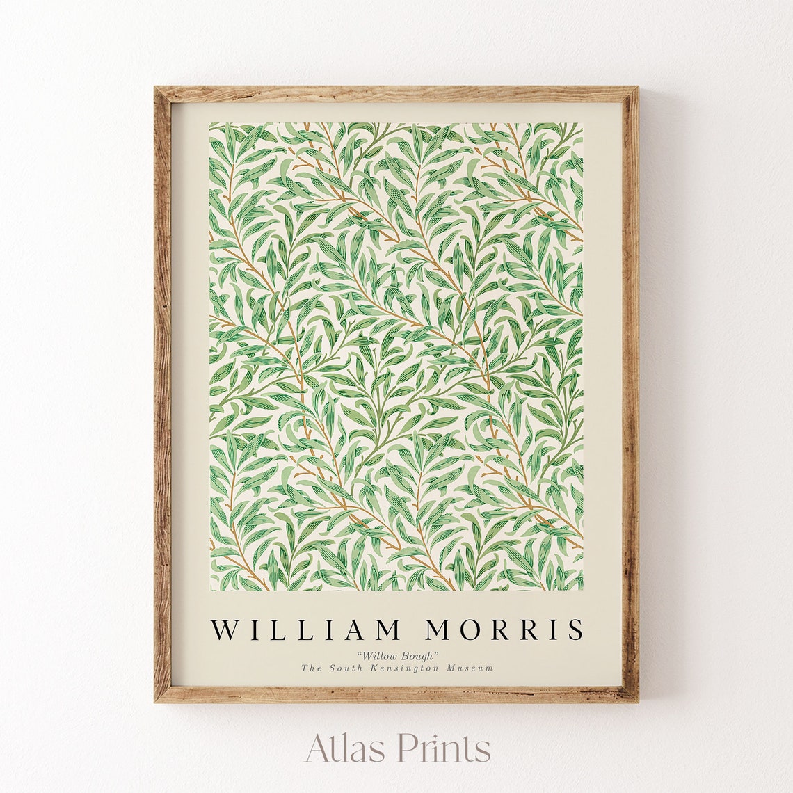 William Morris Willow Bough Green Botanical Pattern Museum Poster