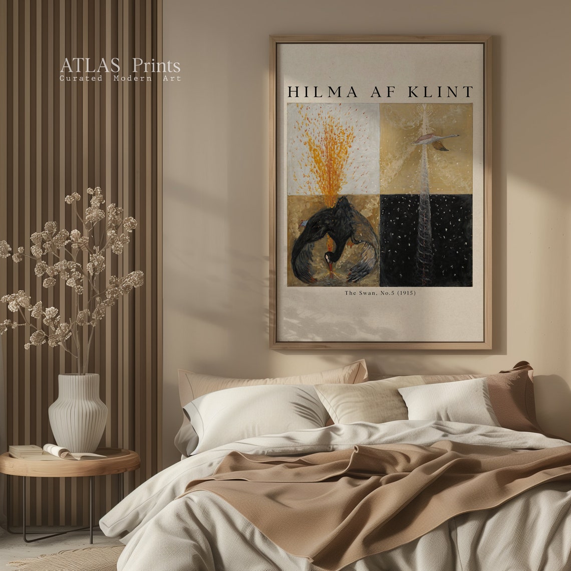 Hilma af Klint The Swan No 5 1915 Black Swan Quartet Mystical Poster - Image 4