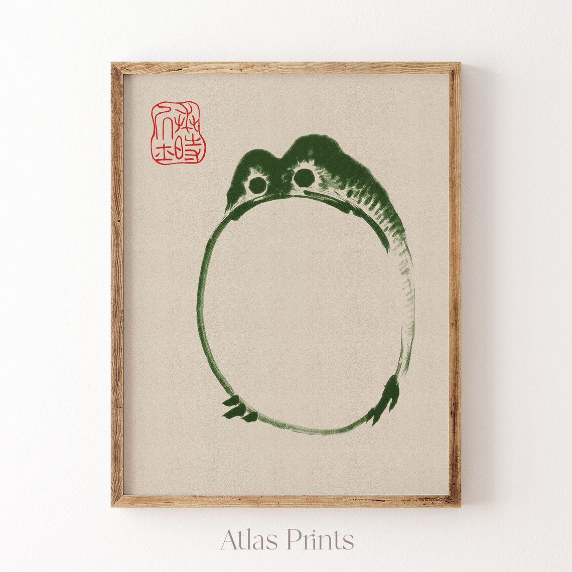 Matsumoto Hoji Frog Vintage Japanese Woodblock Minimalist Zen Poster