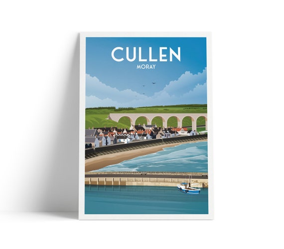 Cullen Moray Firth Viaduct Harbour Travel Poster