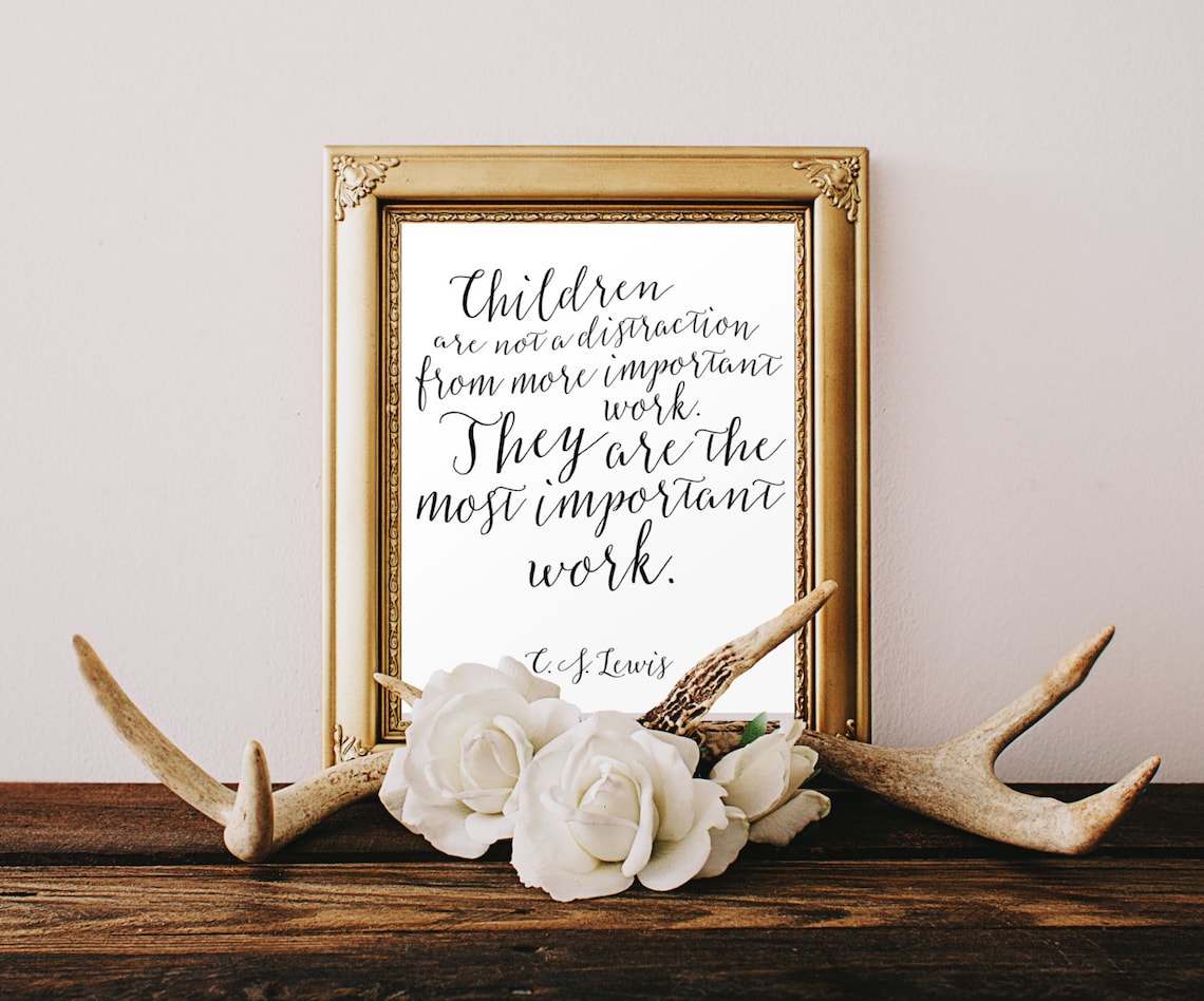 C.S. Lewis Quote Art Print, Typography Quote