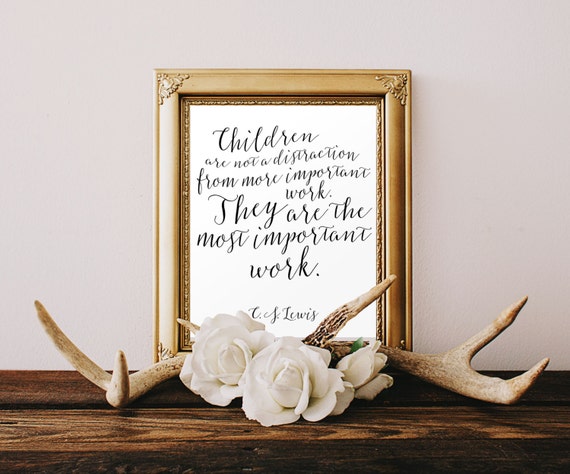 C.S. Lewis Quote Art Print, Typography Quote