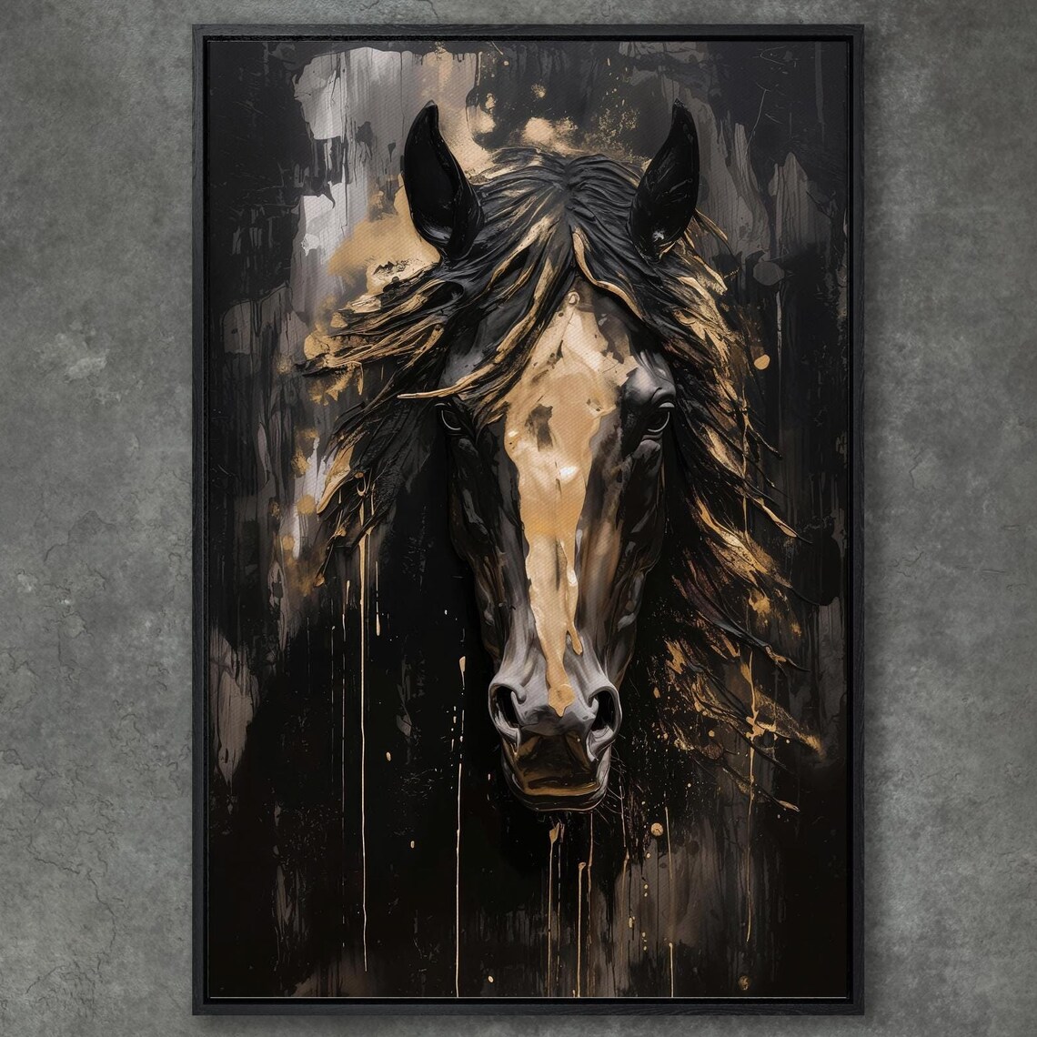Horse Rustic Western Decor Art Print for Wall