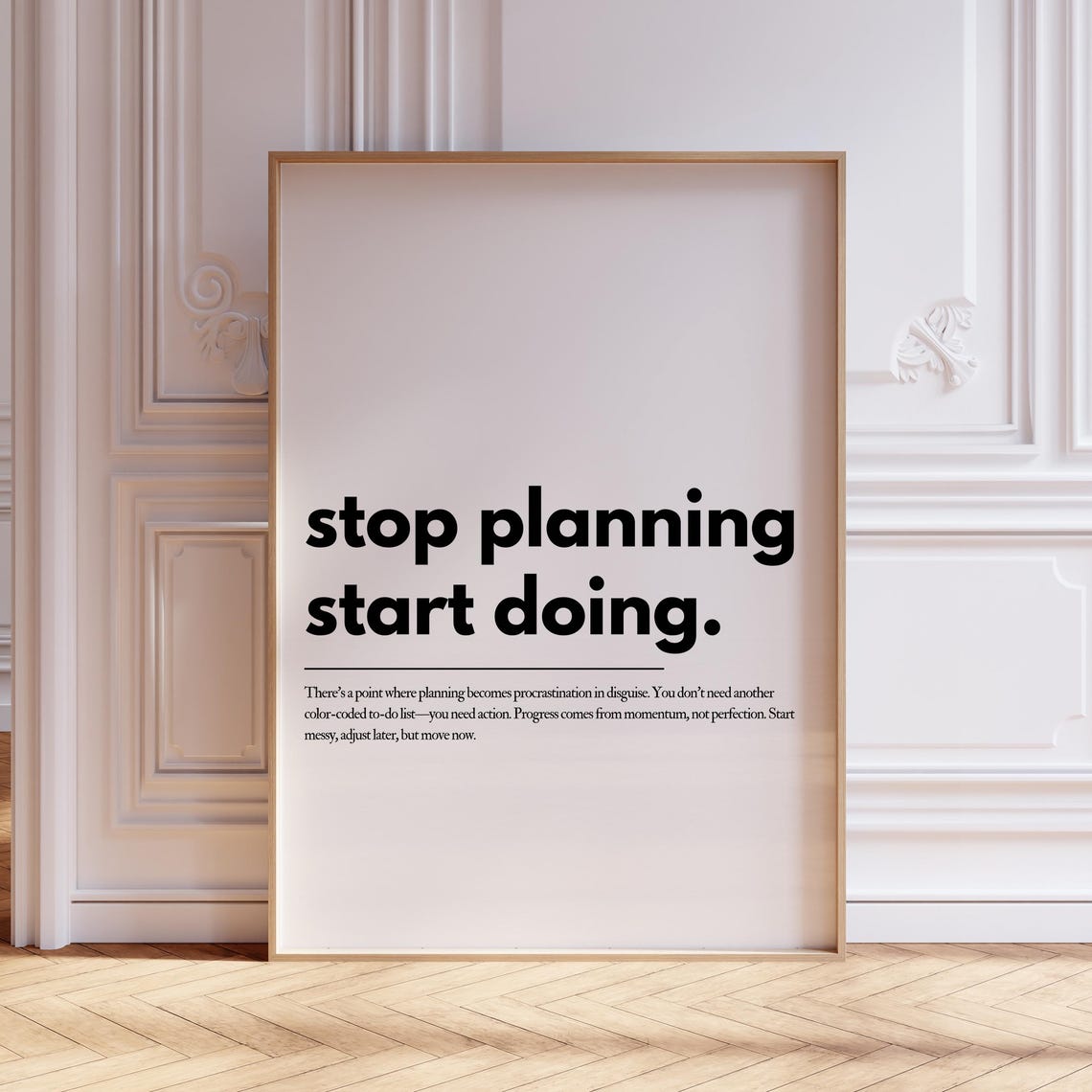 Stop Planning Start Doing Motivational Quote Wall Art Home Office Uplifting