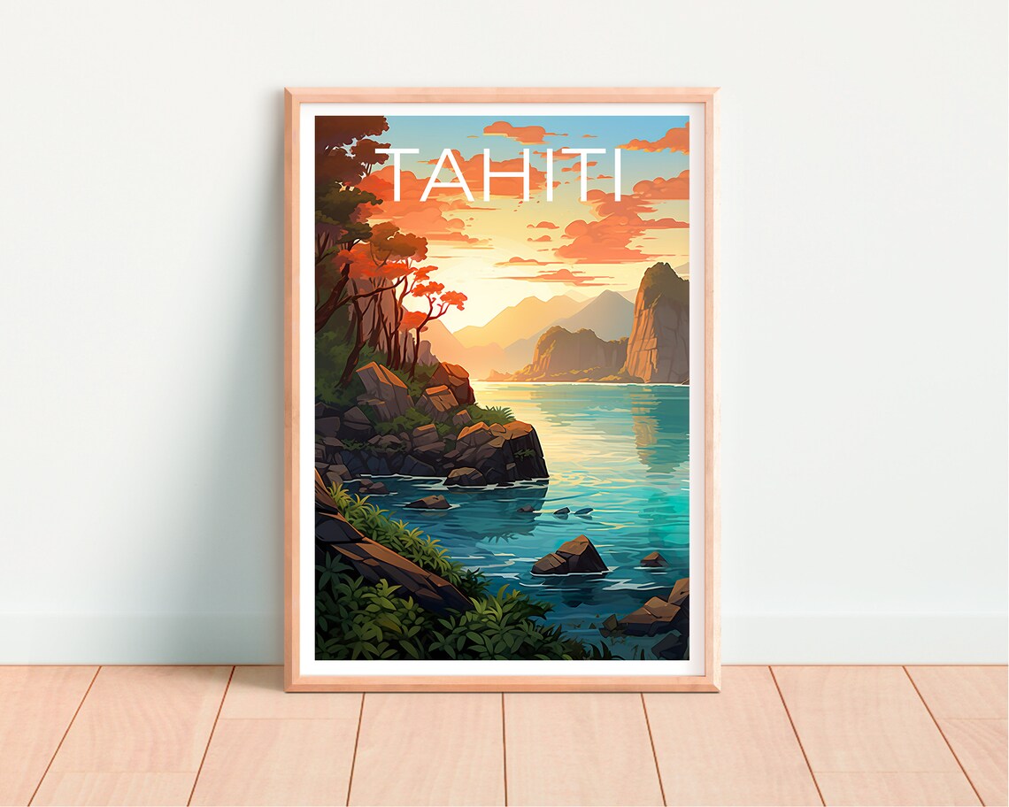 Tahiti Travel Poster, Nature Wall Art Print - Image 4