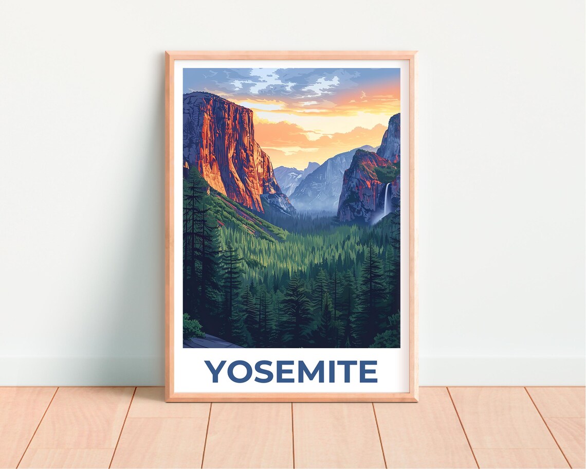 Yosemite National Park Waterfall Poster Print - Image 4