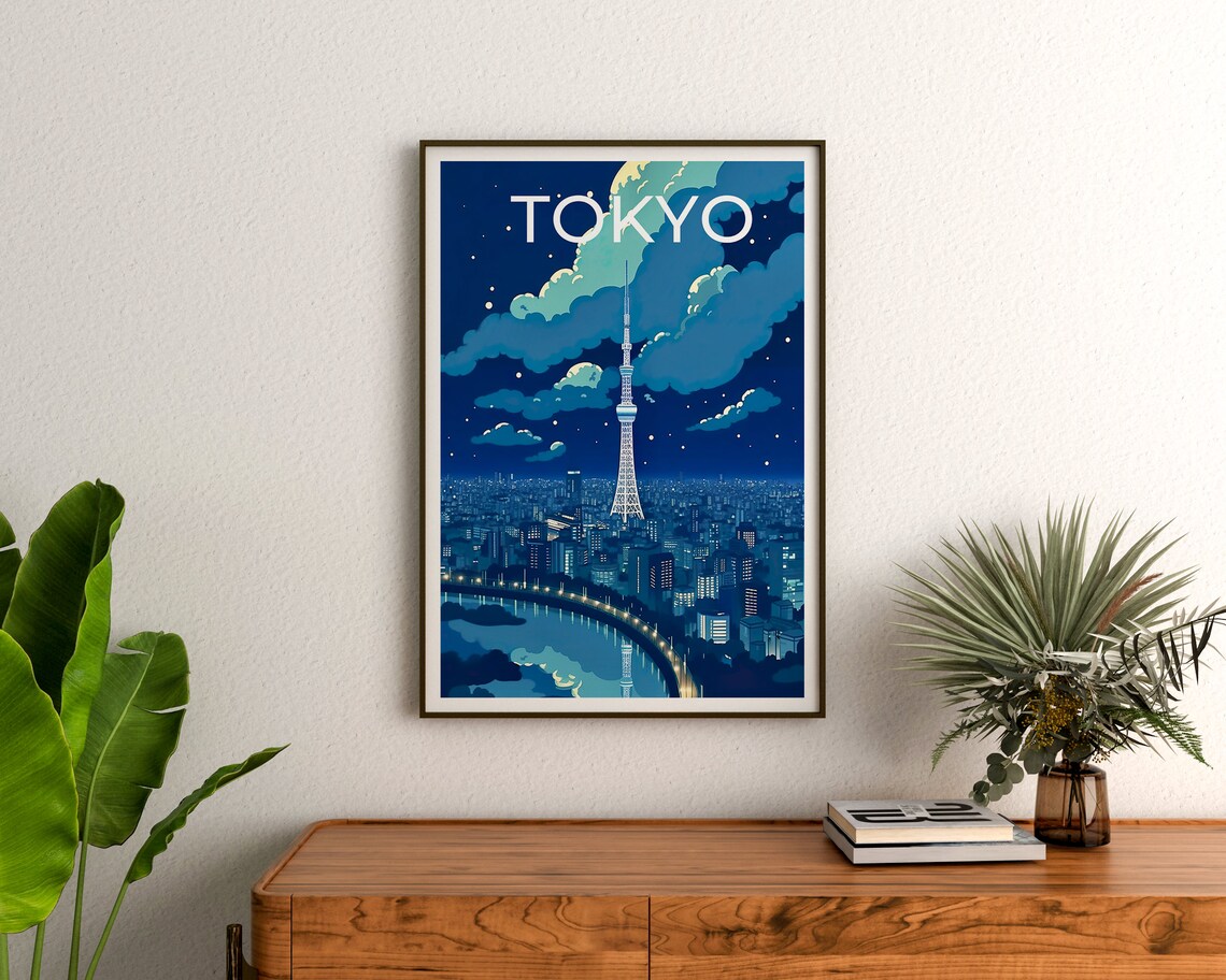 Tokyo Skytree Travel Poster, Japan Office Art - Image 3