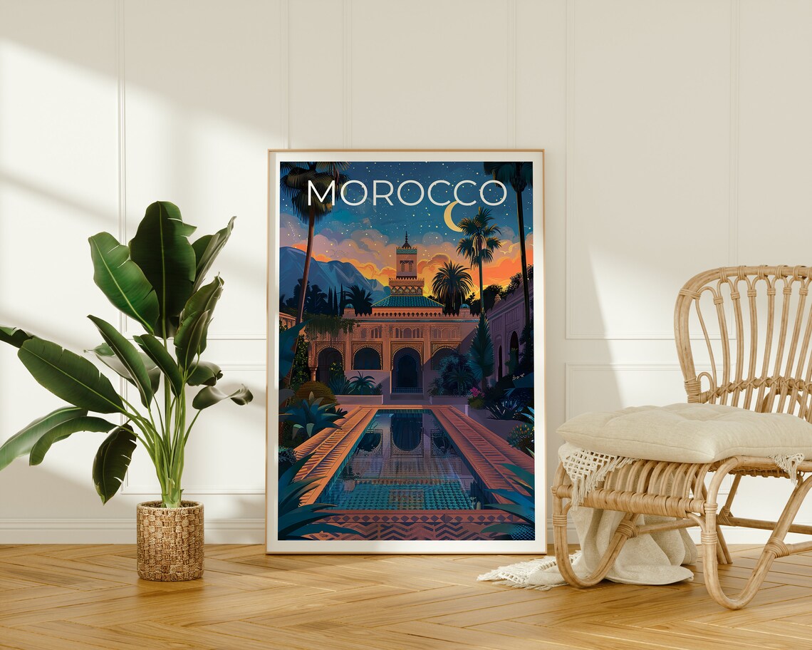 Morocco Travel Poster, North Africa Wall Art Print - Image 2