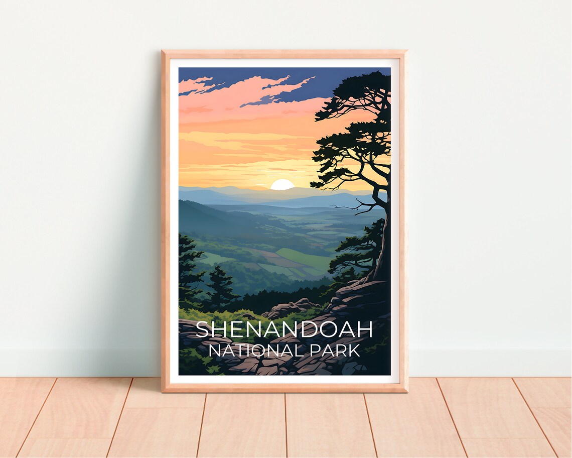 Shenandoah Travel Poster, Virginia Nature Landscape - Image 4