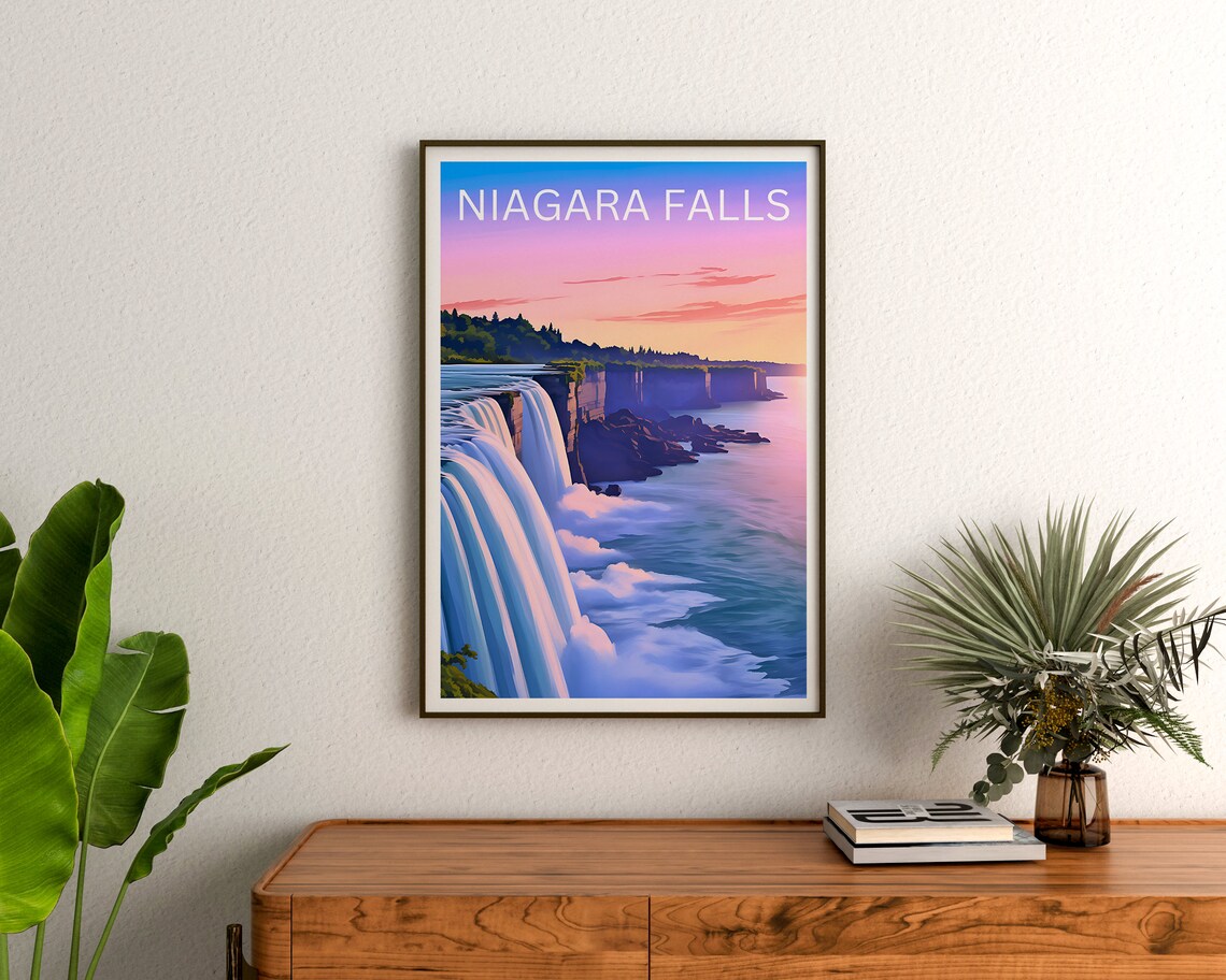 Niagara Falls Travel Poster, New York Nature - Image 3