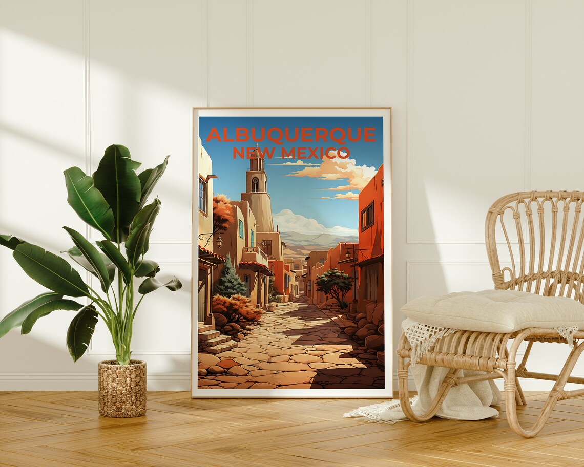 Albuquerque Travel Poster, New Mexico City View - Image 2