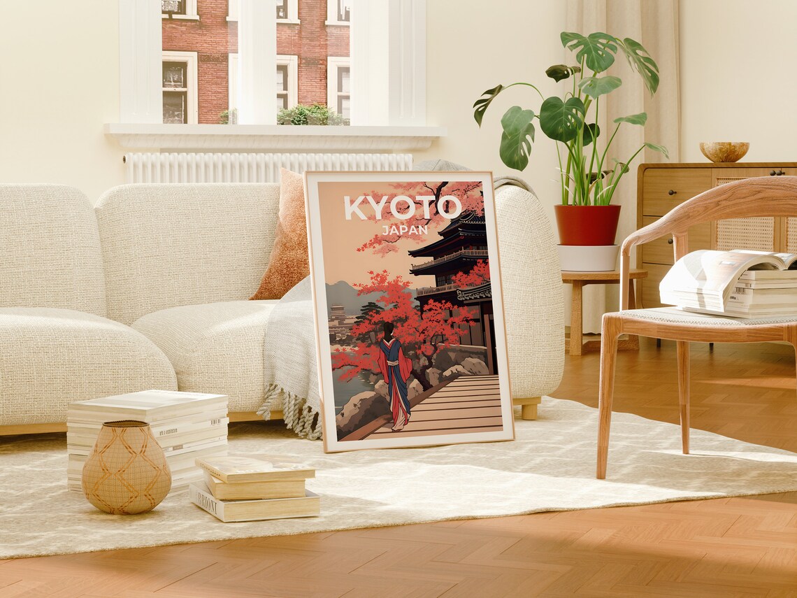 Kyoto Travel Poster, Japanese Temple Art Print - Image 4