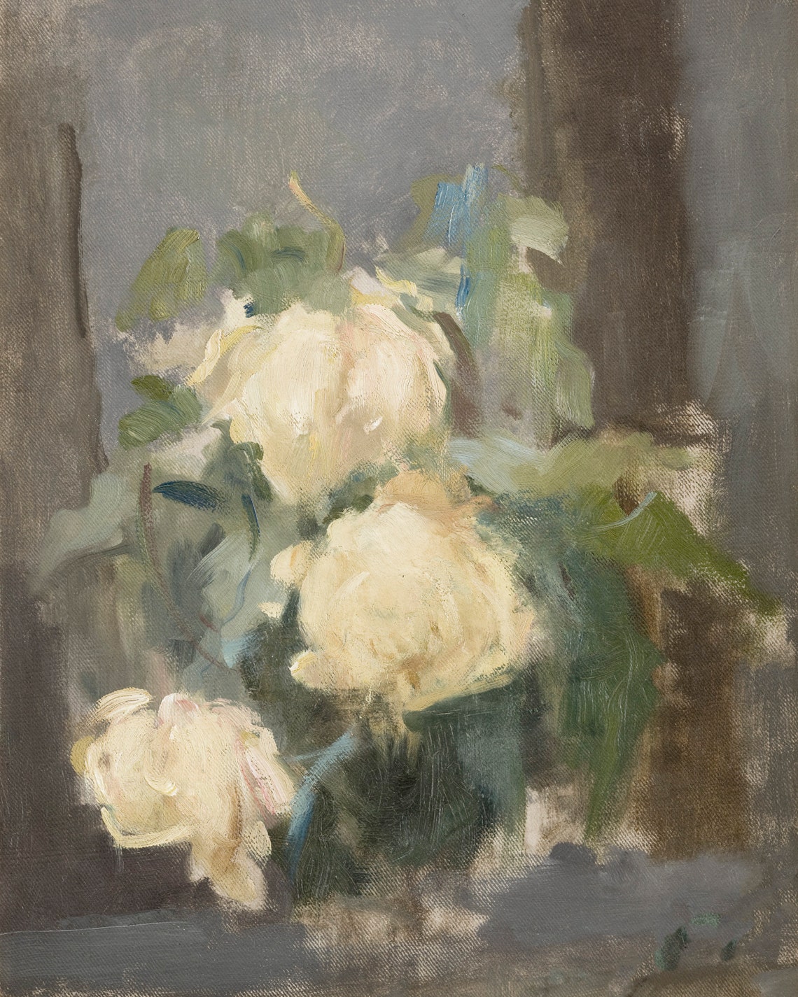 Rose Art Vintage Flower Print Antique Art Vintage Yellow Rose Painting Floral Painting Vintage Art Flower Art Flowers Painting - Image 3