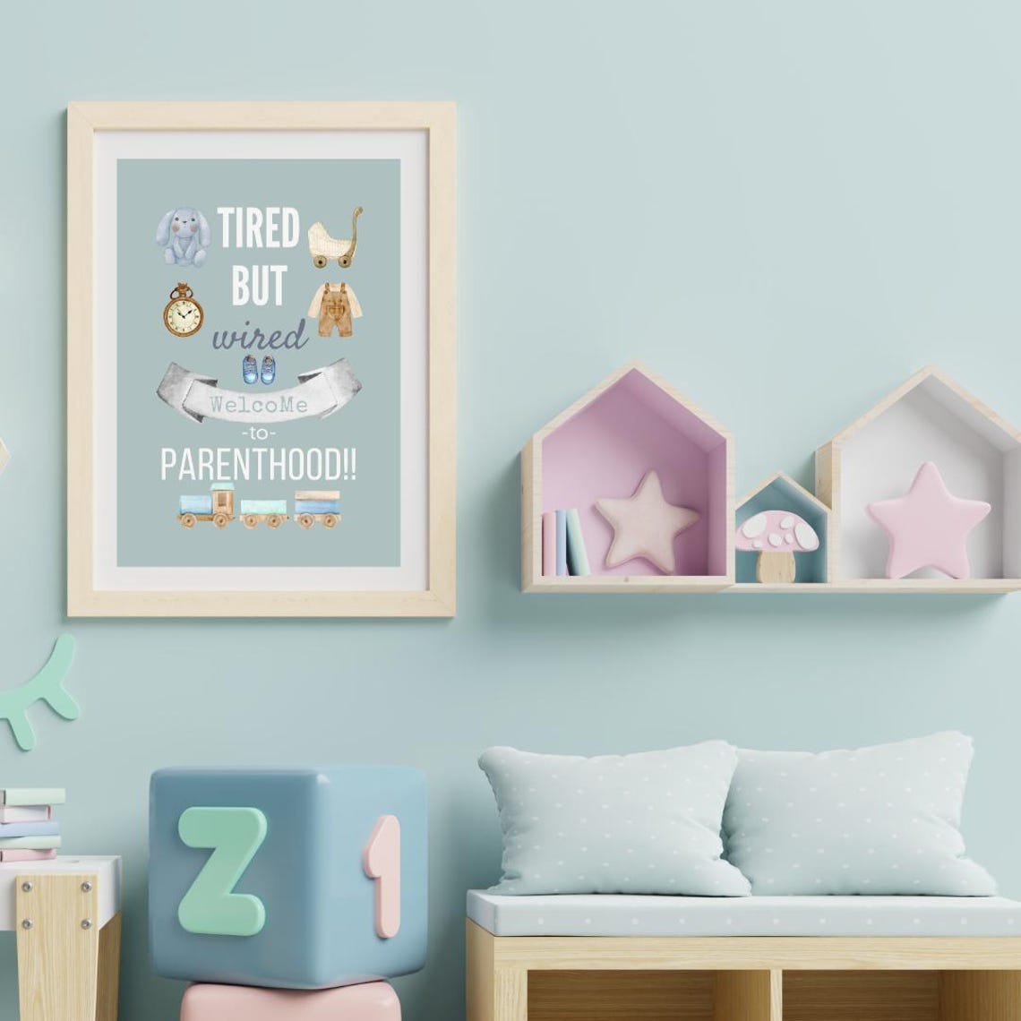 Baby Nursery Wall Art Funny Room Decor Cute Prints New Parent Gifts Funny Nursery Artwork Baby Shower Gifts Kids Room Wall Art - Image 2