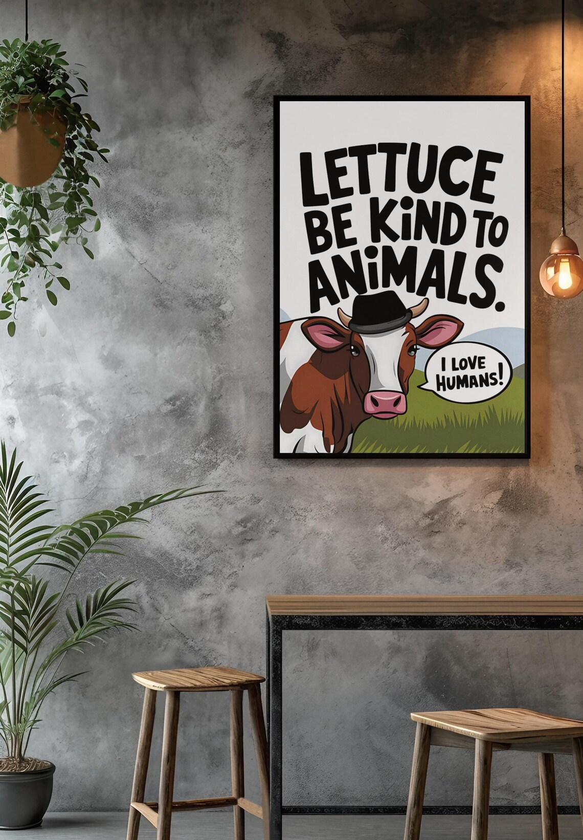 Funny Vegan Kitchen Art, Vegetarian Gift Ideas - Image 5