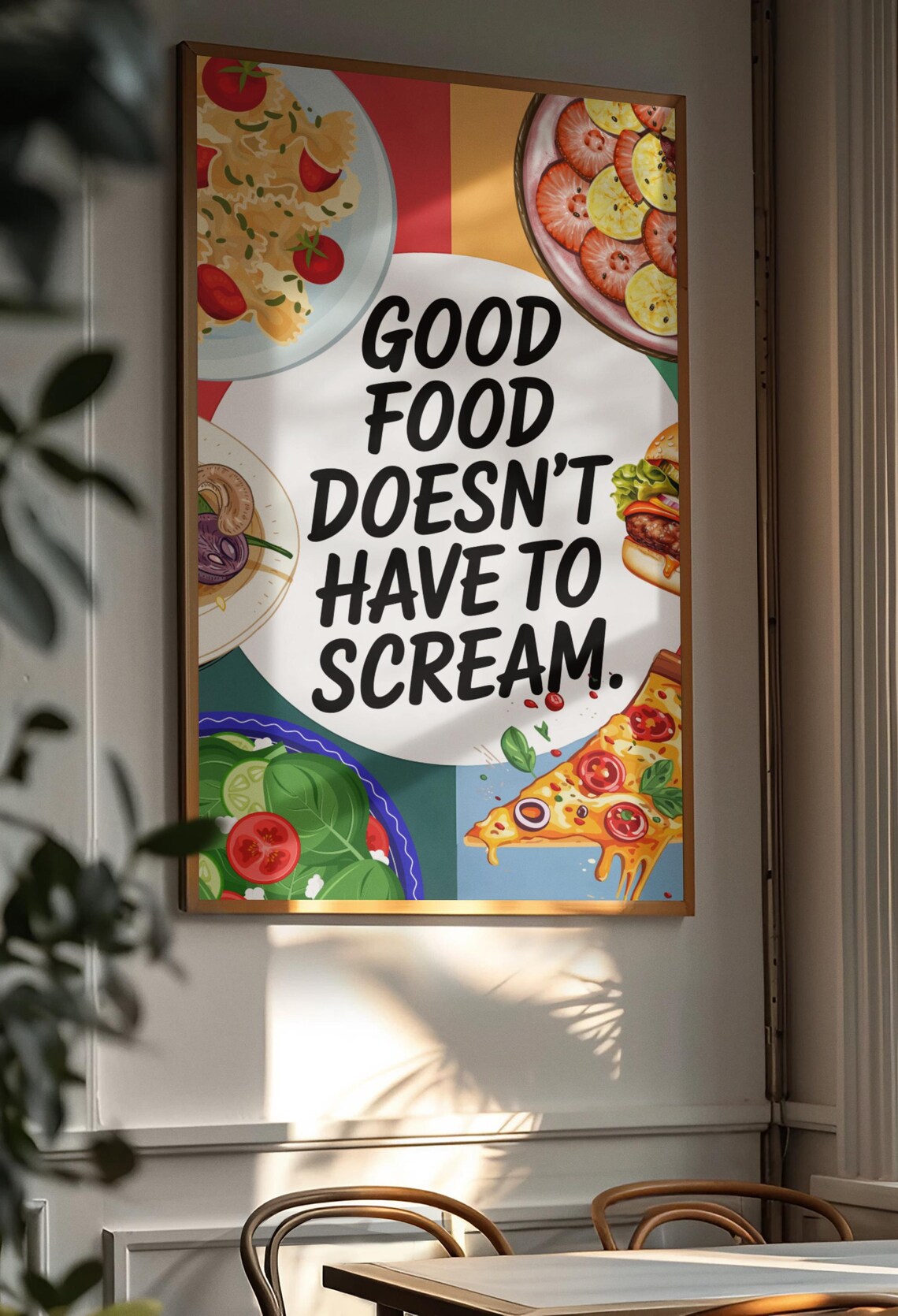 Funny Vegan Wall Decor, Quirky Typography Print - Image 3