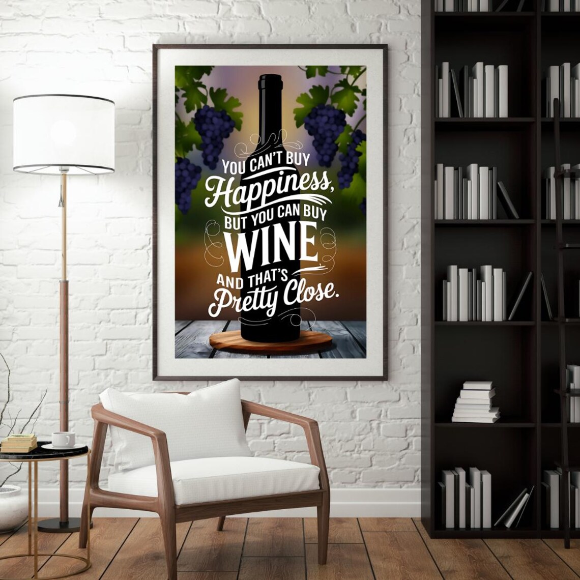 Wine Quote, Modern Wine Poster - Image 4
