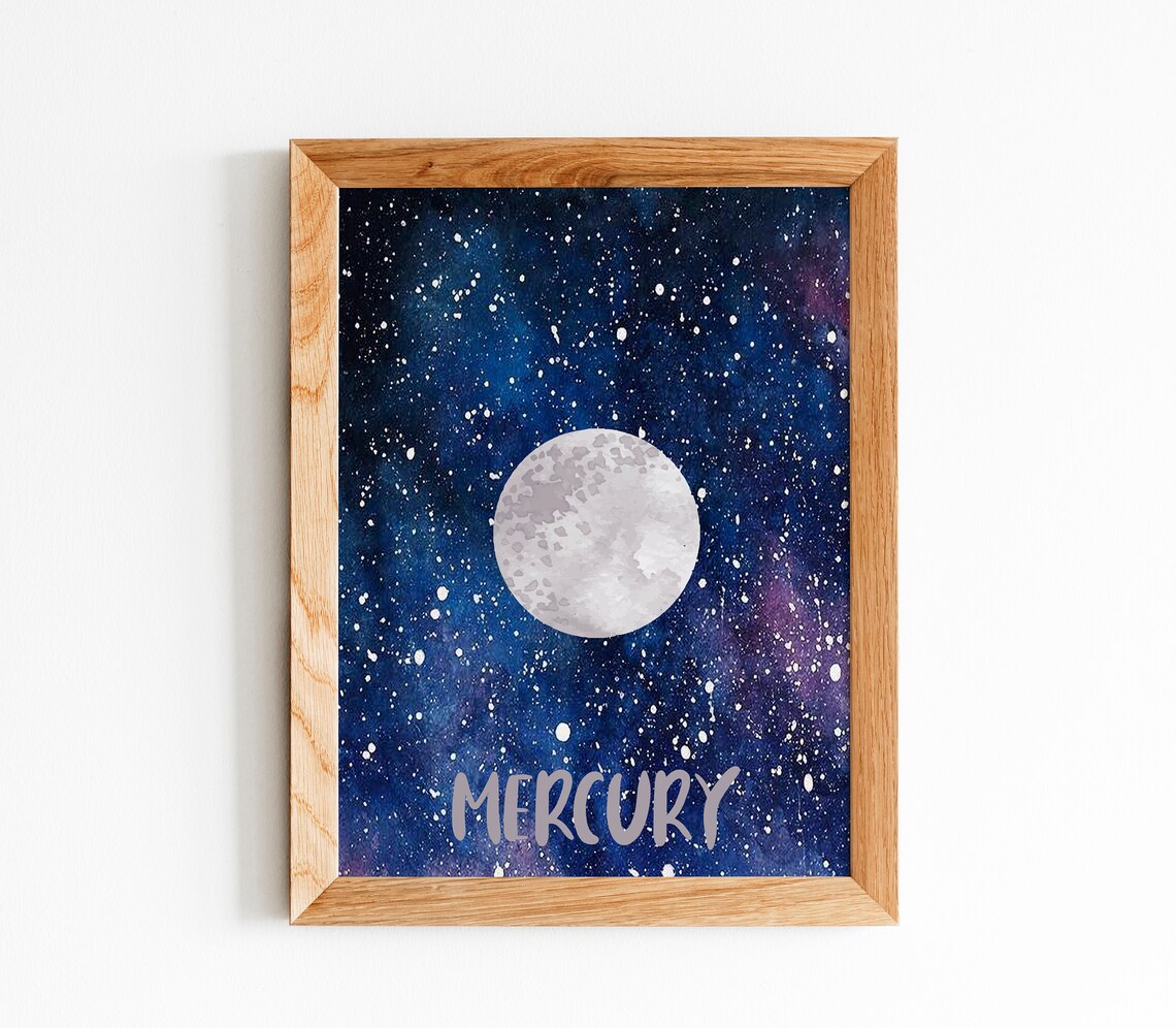 Solar System Wall Art, Nursery Decor Poster - Image 2