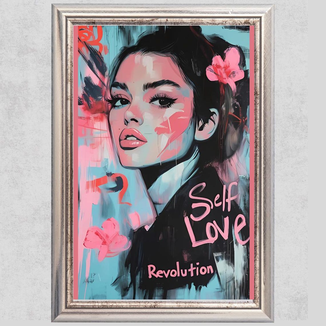 Self Love Revolution Poster Feminine Pop Art Wall Street Print Empowerment Decoration Graffiti For Selflove Mindfulness