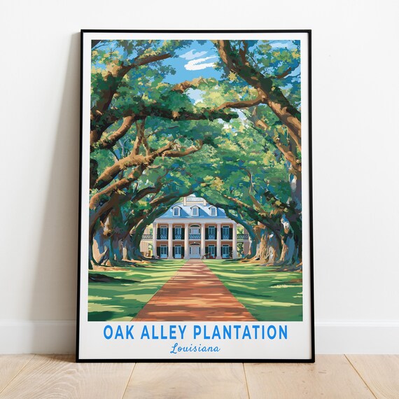 Oak Alley Plantation Louisiana Historic Manor Oak Tunnel Poster