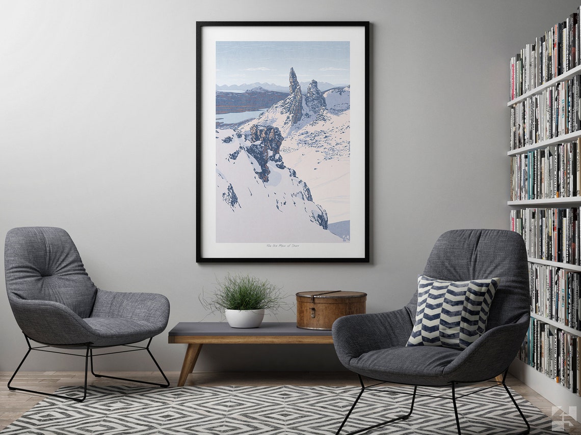 The Old Man Of Storr Isle Of Skye Scotland Landscape Art Print Scotland Travel Poster Scottish Mountain Art Wall Art Unframed - Image 2