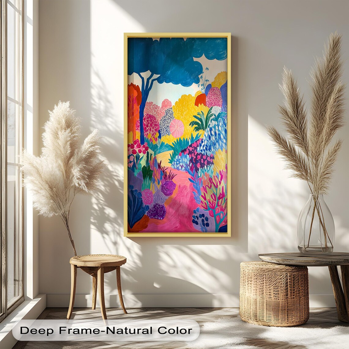 Colorful Forest, Vibrant Abstract Garden Landscape - Image 4