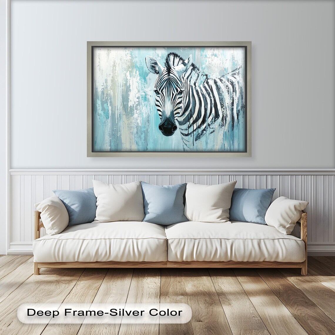 Modern Zebra Animal Print, Wildlife Art Decor - Image 3