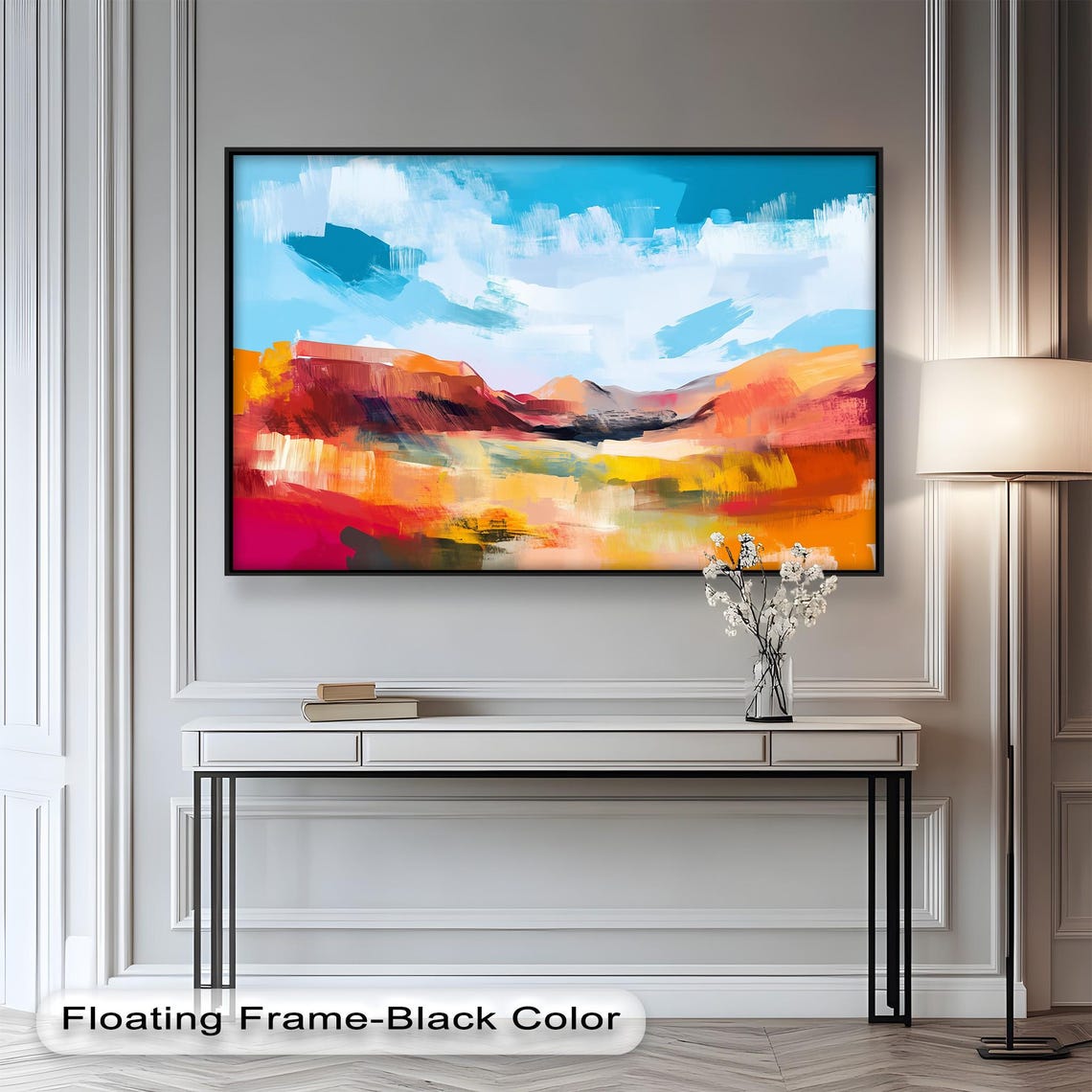 Colorful Abstract Desert Art Print, Canyon Landscape - Image 3