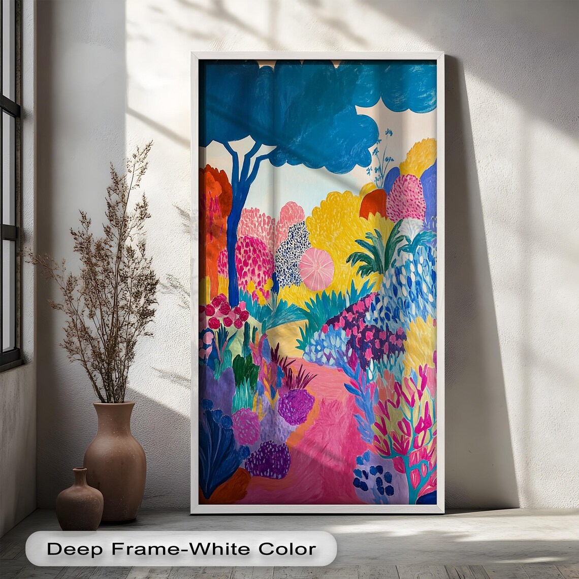Colorful Forest, Vibrant Abstract Garden Landscape