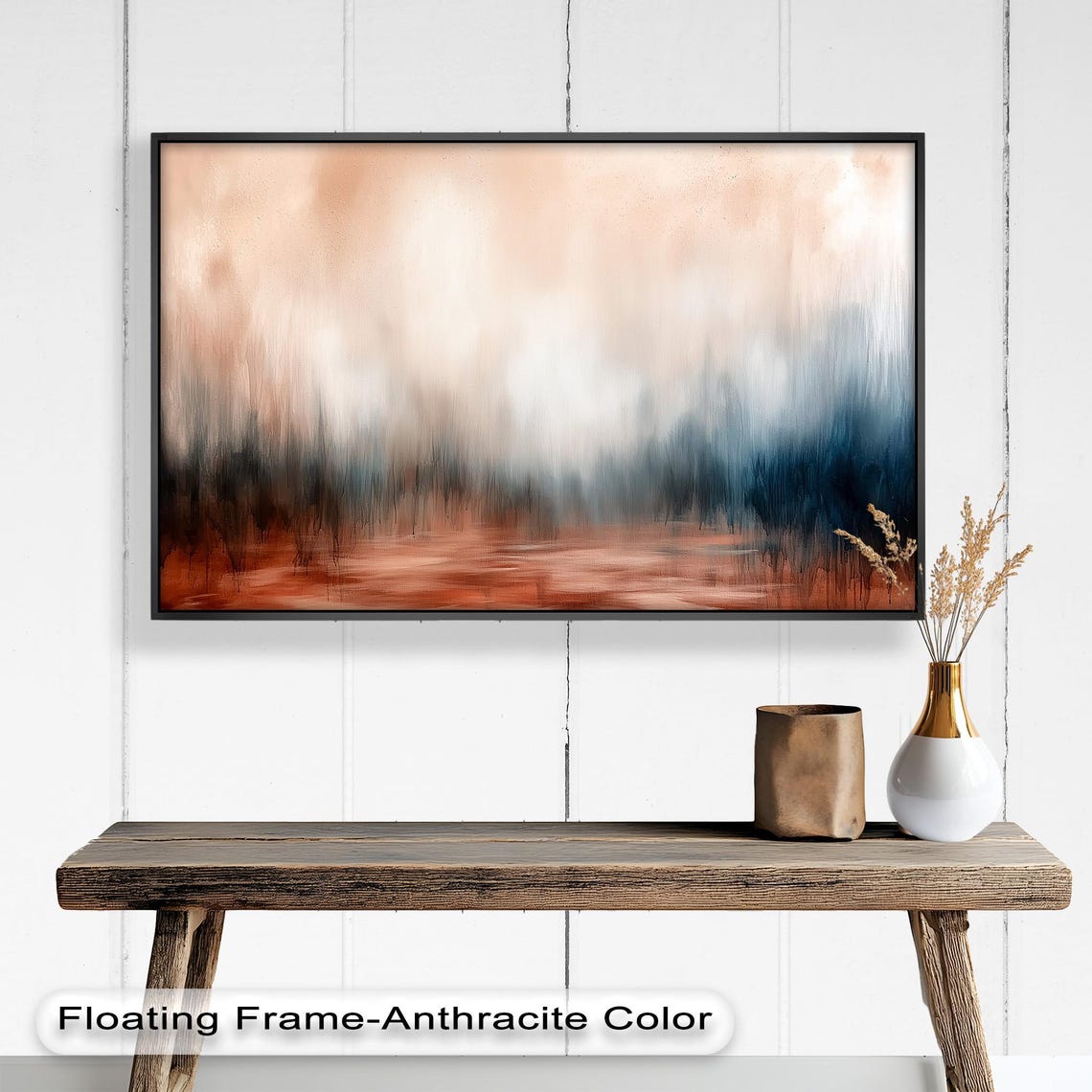 Earth Tone Gradient Abstract Modern Painting - Image 4