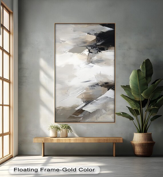 Neutral Panoramic Abstract Wall Art Print