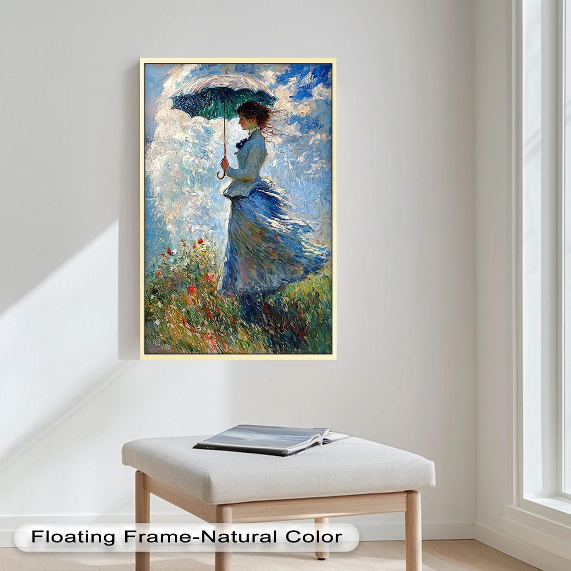 Woman With Parasol, Impressionist Style Art Print - Image 2