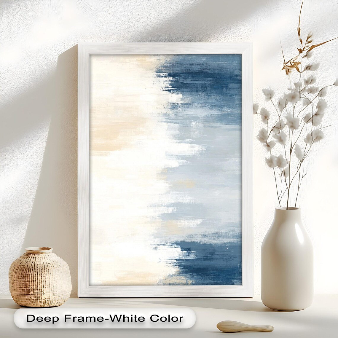 Abstract Wooden Wall Art, Minimalist Coastal Interiors - Image 3