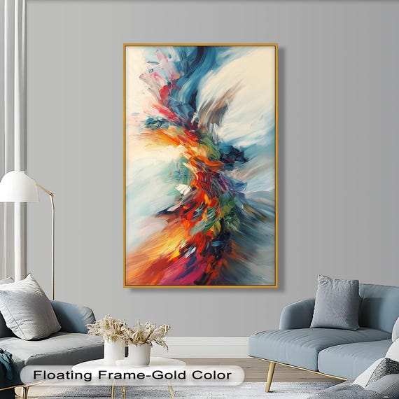 Vertical Abstract, Modern Expressionist Decor