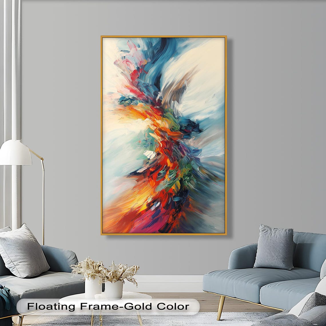 Vertical Abstract, Modern Expressionist Decor