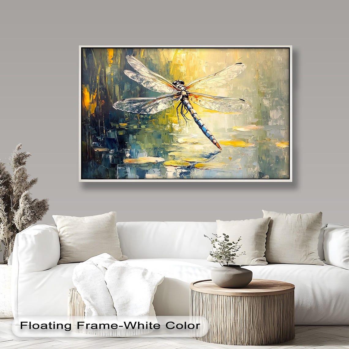 Dragonfly Textured Insect Nature Print, Modern Decor - Image 4