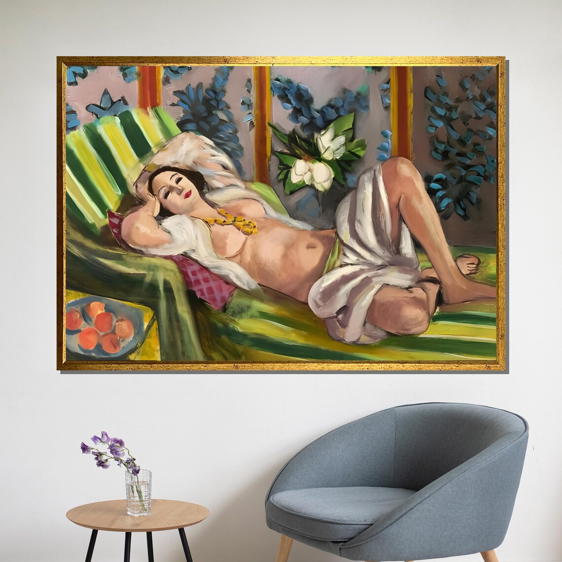 Henri Matisse Reclining Odalisque With Magnolias Fauvist Poster