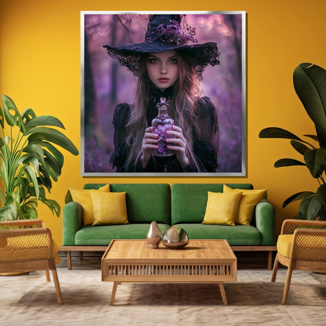 Mystical Witch Painting Enchanting Artwork For Unique Gift Ideas - Image 3