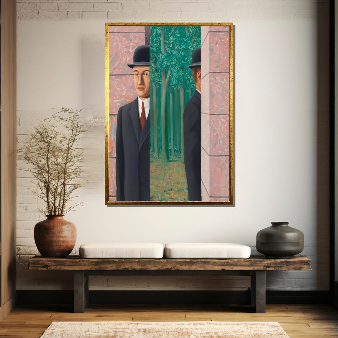Rene Magritte In Search Of Pleasure Surreal Split Man Poster - Image 5