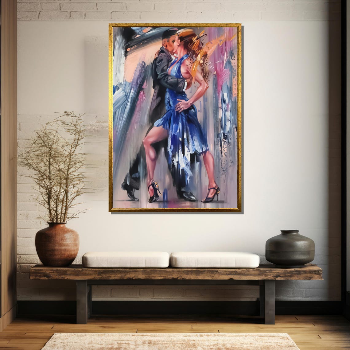 Passionate Tango Dance Painting Expressive Art Gift For Dance Lovers And Romantic Home Decor - Image 5
