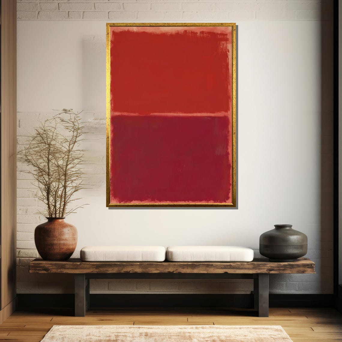 Mark Rothkos Fiery Red Composition Intense And Passionate Abstract Expressionist Painting Bold Art For Unique Gift Ideas - Image 5