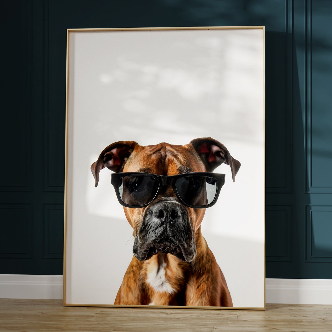 Boxer Dog In Sunglasses Print Boxer Dog Print Boxer Dog Poster Funny Boxer Dog Print Boxer Dog Art Funny Dog Print Funny Dog Art - Image 2