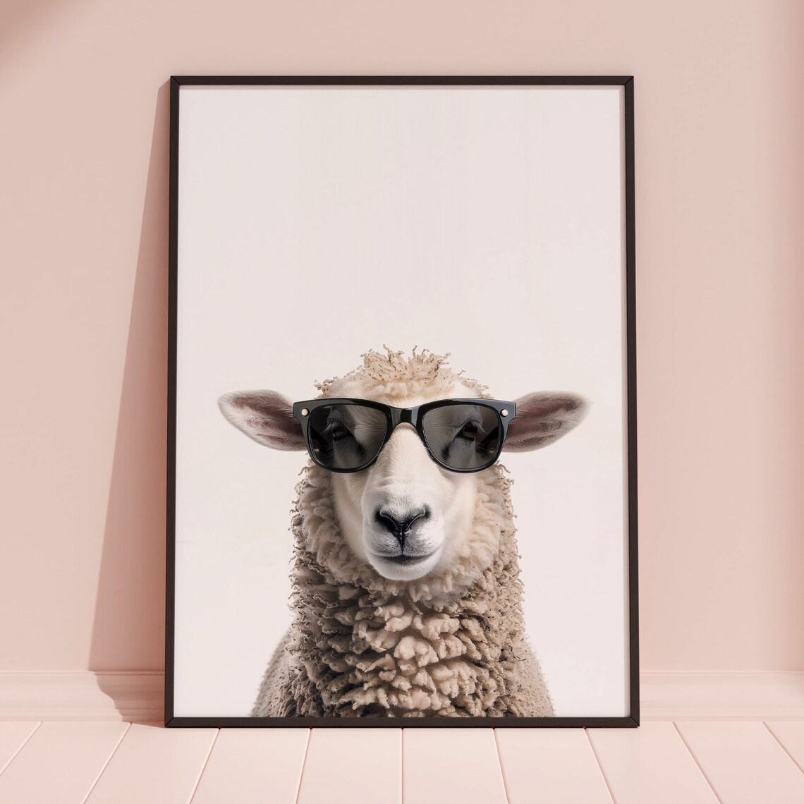 Funny Sheep in Sunglasses Art Print, Kids Bedroom - Image 3