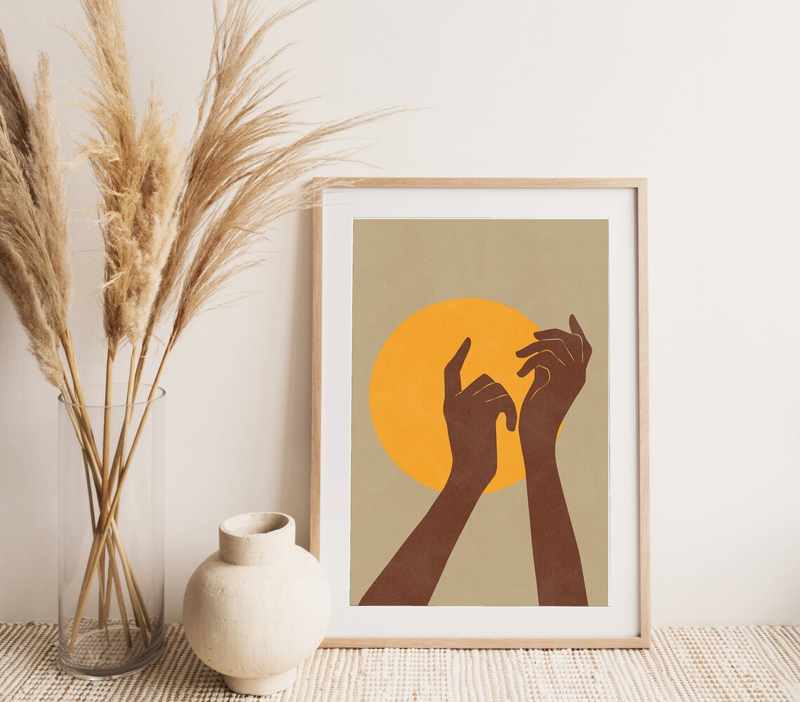 Feminist Art Print Girl Power Wall Art Feminist Poster Empowered Women Print Hands Strong Female Art Black Lives Matter