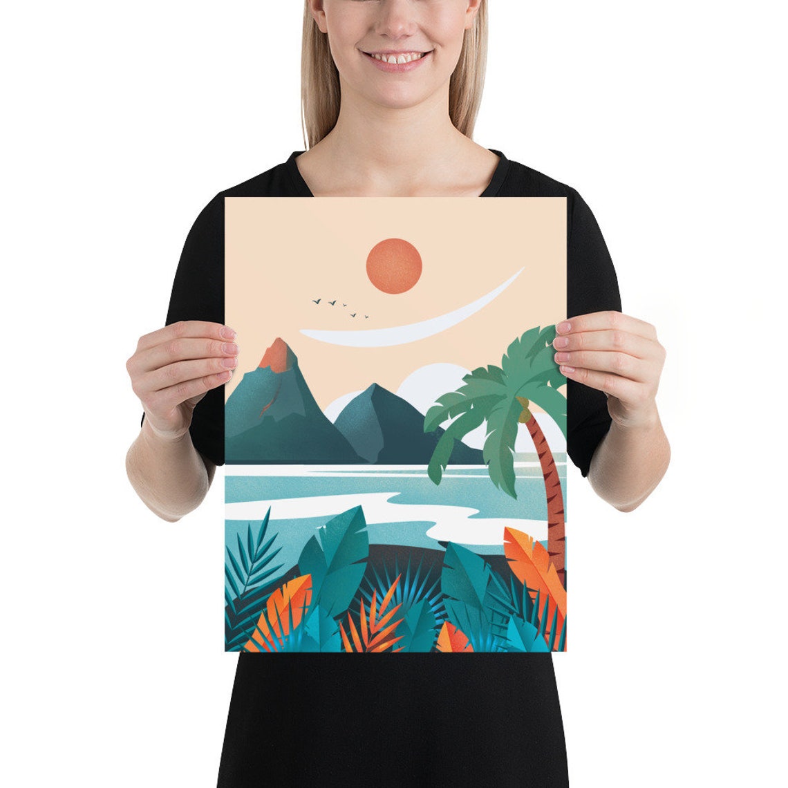 Hawaii Travel Poster Hawaii Wall Art Hawaii Print Hawaii Art Poster Travel Poster Inches 8x10 12x16 16x20 18x24 24x36 - Image 2