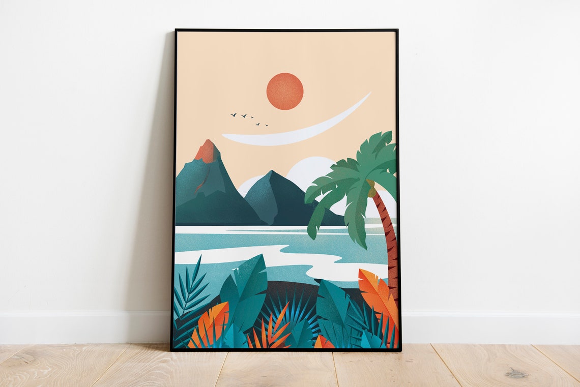 Hawaii Travel Poster Hawaii Wall Art Hawaii Print Hawaii Art Poster Travel Poster Inches 8x10 12x16 16x20 18x24 24x36