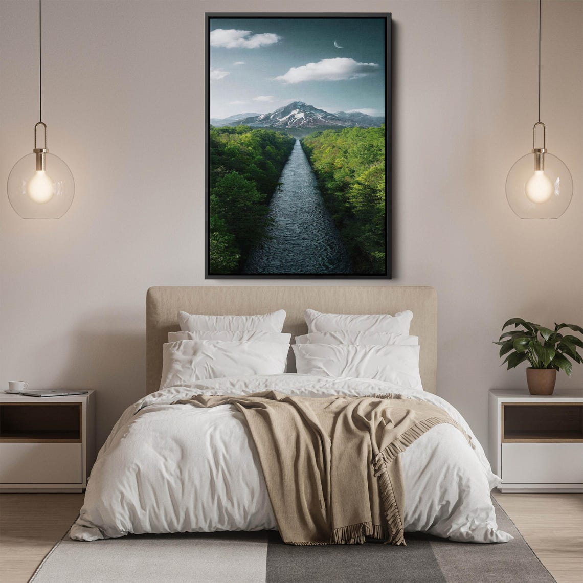 Mountain Oil Painting On Original Trees Wall Art Modern Living Room Wall Art Large Texture Wall Art Custom Oil Painting Office Decor - Image 2