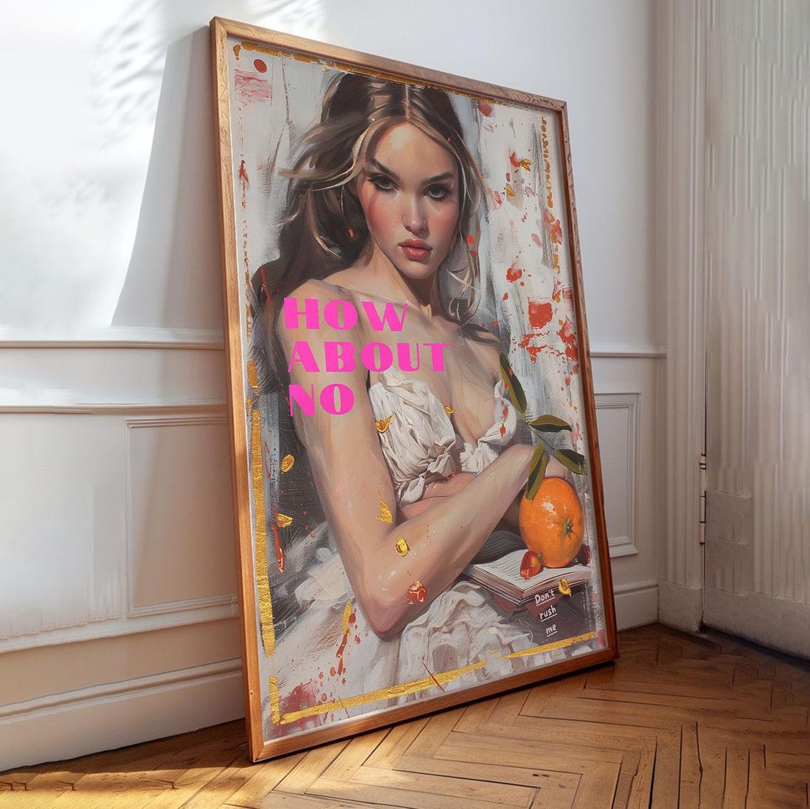Bold How About No Sassy Altered Vintage Portrait Quote Poster - Image 2