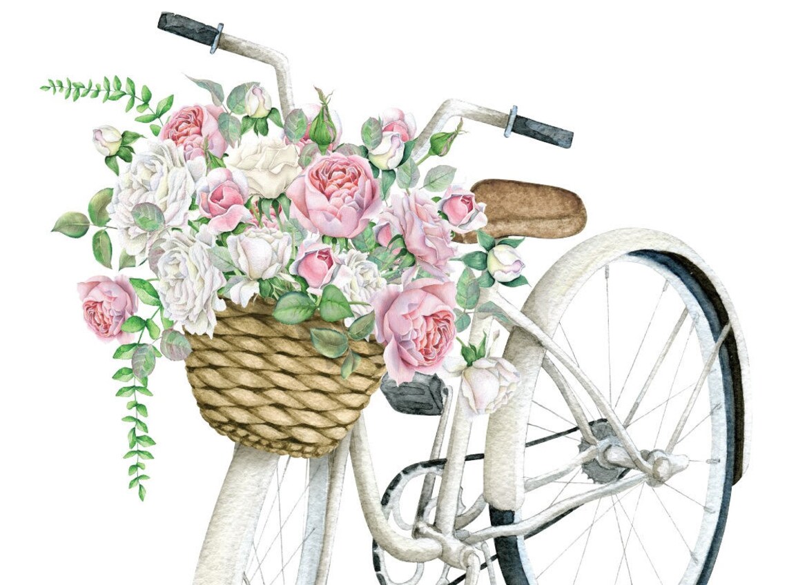 Life Is A Beautiful Ride Vintage Bicycle Flowers Quote Wall Poster - Image 2