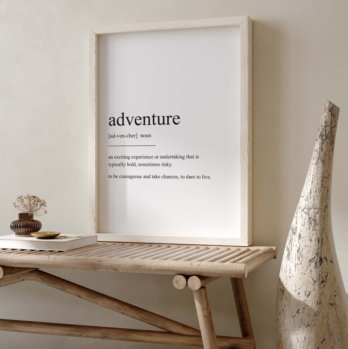 Adventure Definition, Minimalist Quote Art Print - Image 2